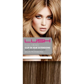 18" Clip In Human Hair Extensions FULL HEAD #6/613 Medium Brown/ Blonde Mix